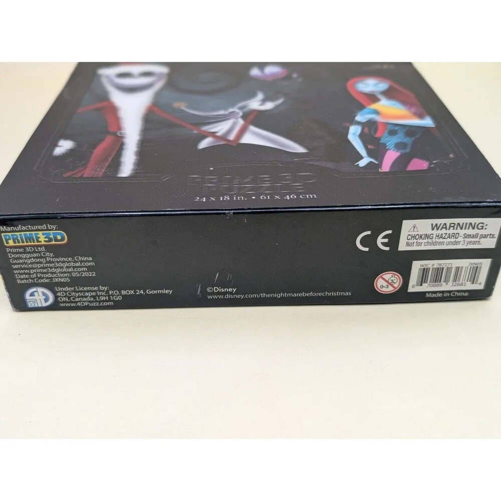 Disney Nightmare Before Christmas Prime 3D Jigsaw Puzzle 500 Pcs Jack Sally *